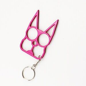 Fuchsia Cat Self Defense Keychain